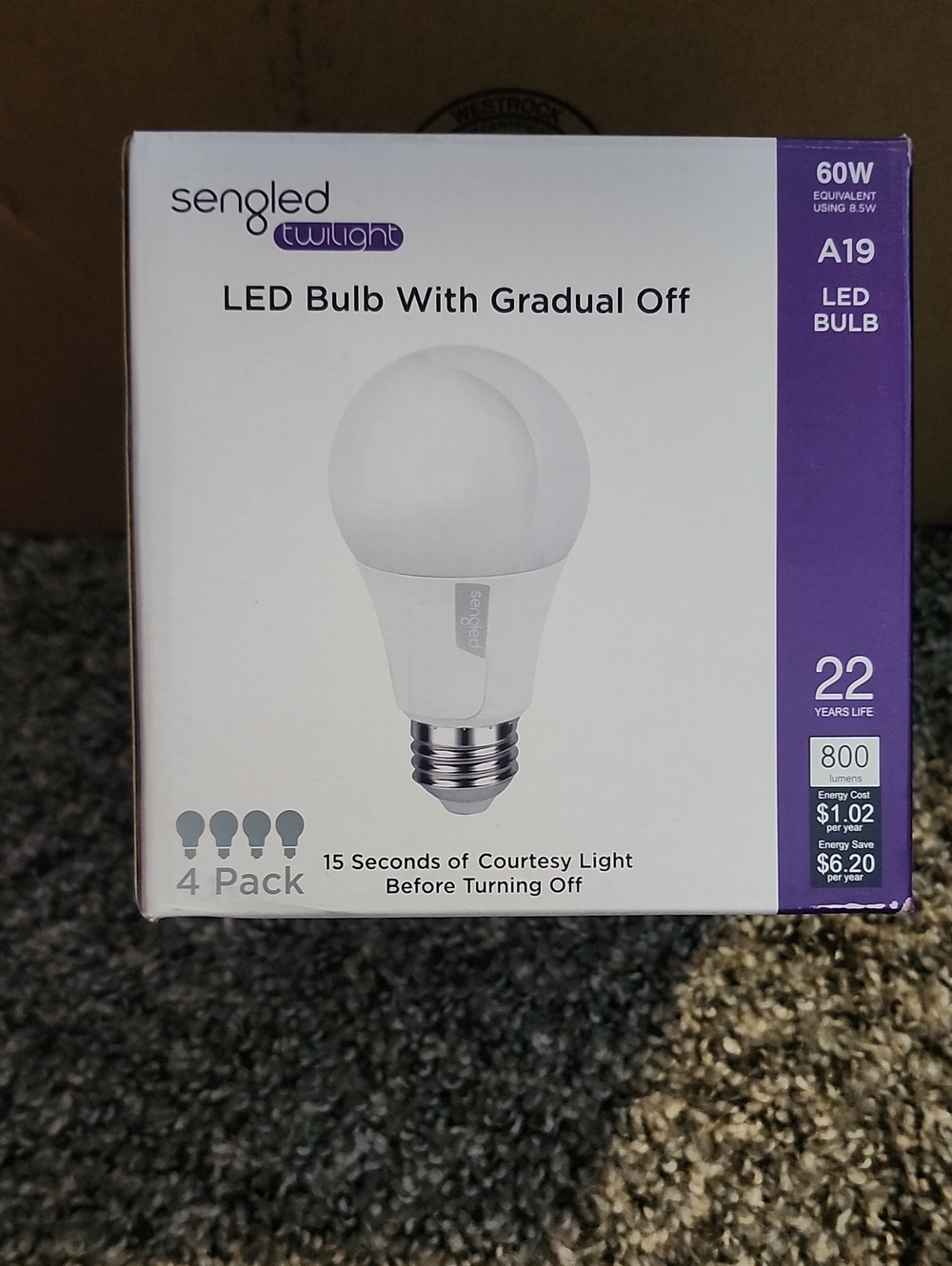 Sengled Twilight LED Bulb 4-Pack - White with Purple Accents